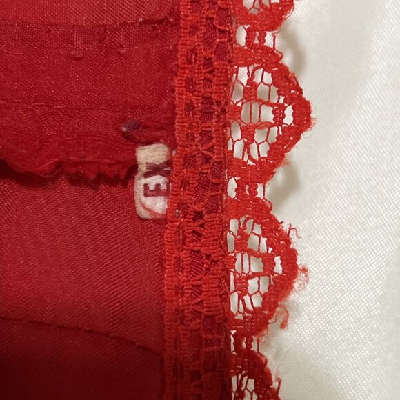 Swim Coverup Red Cutout Lace Embroidered Boho Beach Resort Wear Poolside - Picture 9 of 16